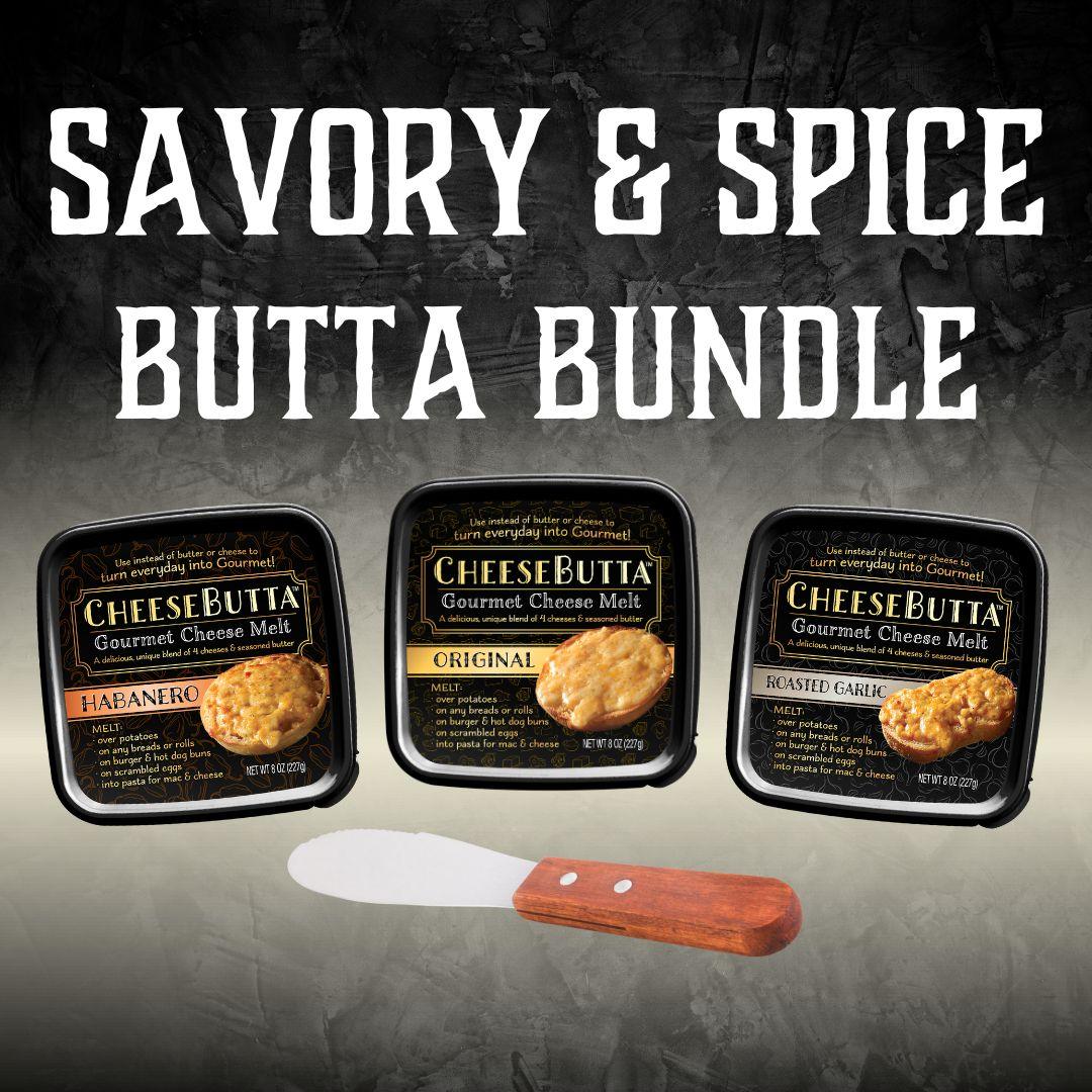Savory & Spice 3 Pack (Original, Roasted Garlic & Habanero) - CheeseButta - Gourmet Products