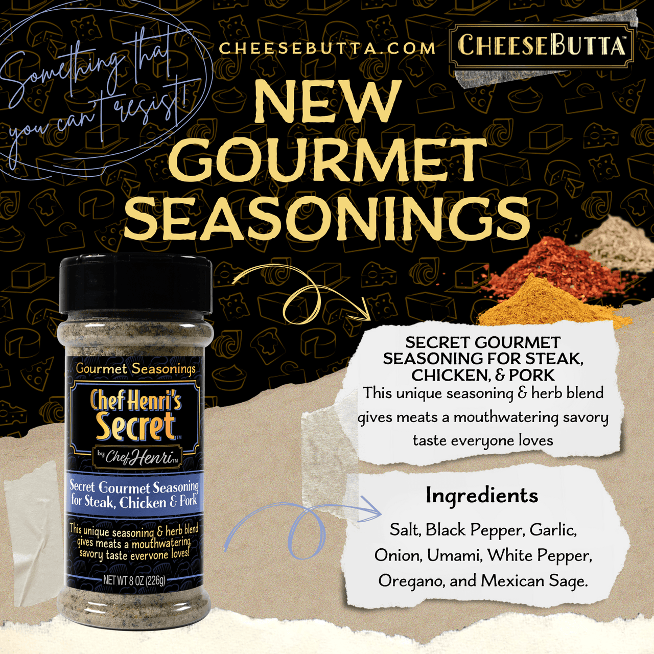 Chef Henri's Secret Seasoning - CheeseButta - Gourmet Products